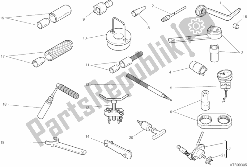 Todas las partes para 01a - Herramientas De Servicio De Taller de Ducati Diavel FL Brasil 1200 2015